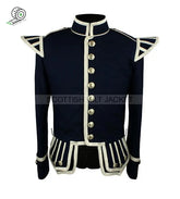Silver Braid Trim 12 Navy Blue Gabardine Doublet Jacket